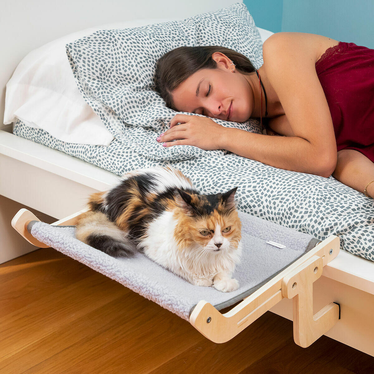 Hamaca Colgante para Gatos Madera