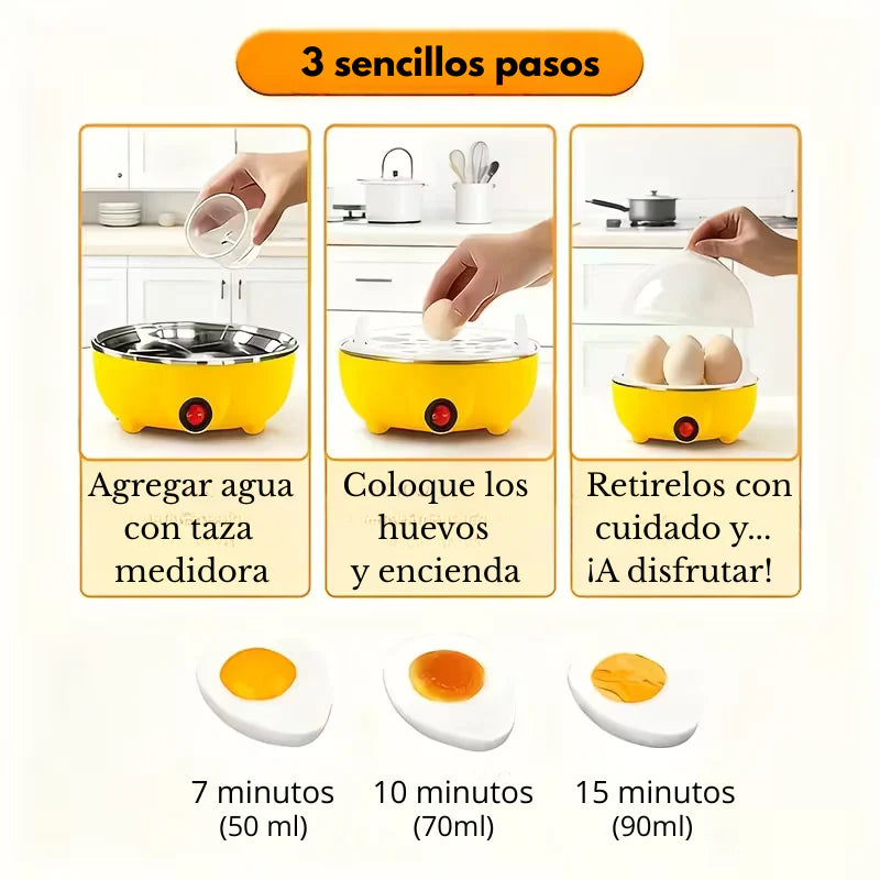 Cocedor Huevos Express (PORTABLE) + Ebook Regalo 40 RECETAS