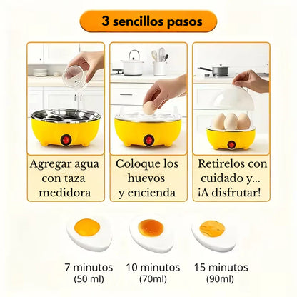 Cocedor Huevos Express (PORTABLE) + Ebook Regalo 40 RECETAS