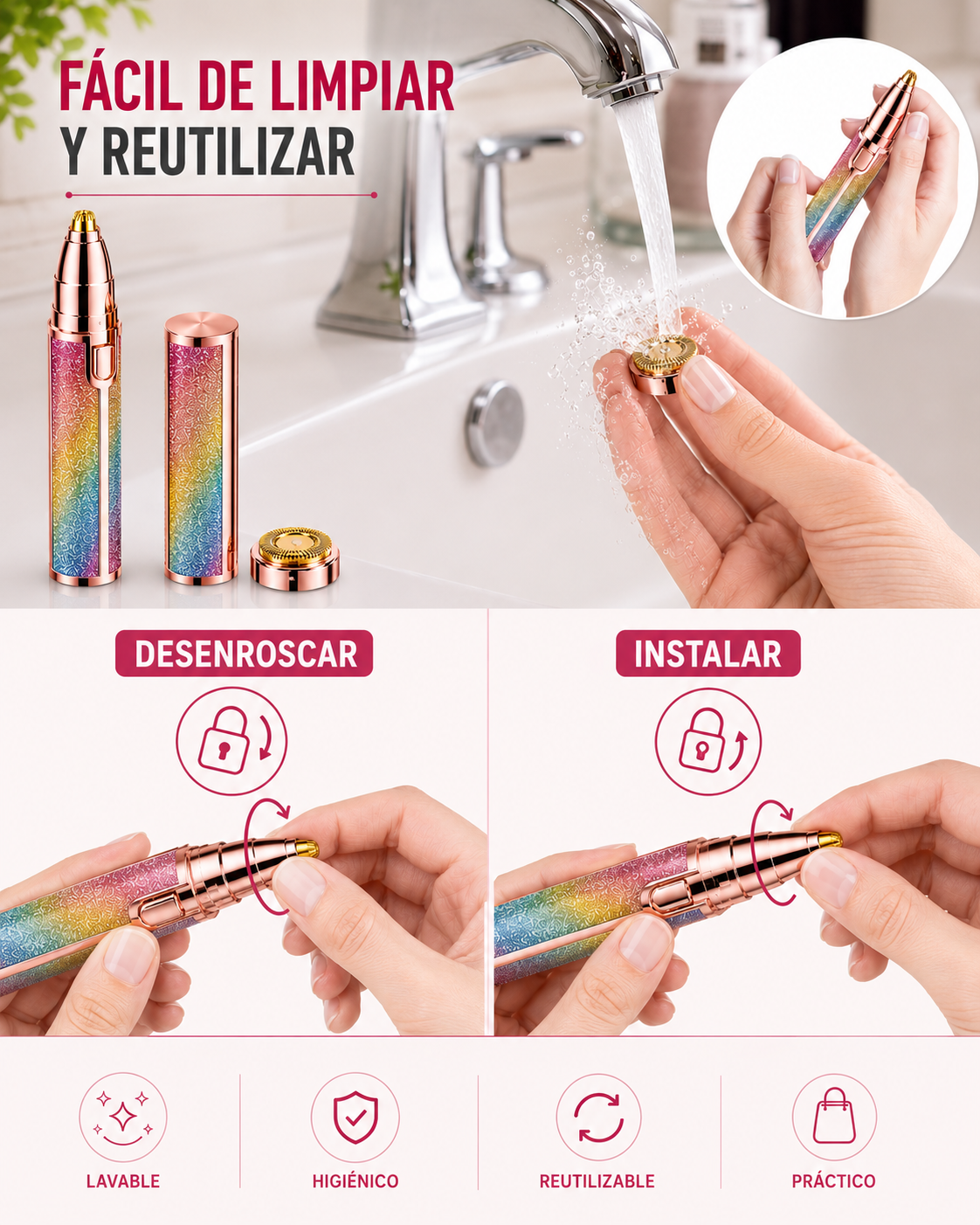 Depilador eléctrico femenino
