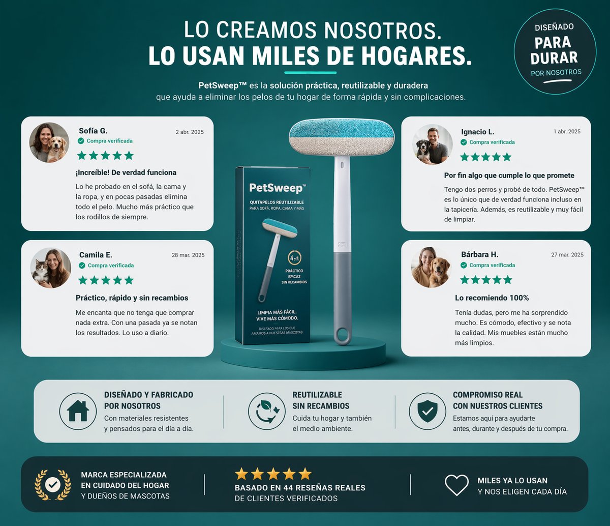 PetSweep™ — Para hogares con mascotas